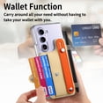 thumbnail image 2 of ELEHOLD Wallet Case for Samsung Galaxy Z Fold5, Transparent Clear Case with Card Holders Anti-Slip Wristband Shockproof Anti-Scratch Protective Case for Samsung Z Fold 5 2023, Yellow, 2 of 7