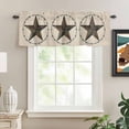 thumbnail image 2 of Texas Star Rustic Rod Pocket Curtain Valance, Vintage Farmhouse Striped Brown Farmhouse Window Valance for Living Room, Bedroom, Kitchen 42"W x 12"L, 2 of 9