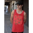 thumbnail image 2 of Vibing Smiley Face Graphic Tee Tank Top Men's, 2 of 3
