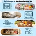 thumbnail image 3 of Freezer Storage Bins, Clear Stackable Plastic Organizer with Handles for Food, Meat, Vegetables, 3 of 9