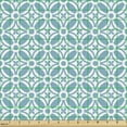 thumbnail image 2 of Abstract Fabric by the Yard, Ornamental Layout of Flower Like Shapes in Monochrome Style, Decorative Upholstery Fabric for Chairs & Home Accents, Pale Teal and White by Ambesonne, 2 of 5