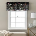 thumbnail image 3 of Spring Floral Kitchen Curtain Valances for Windows Farmhouse Short Curtains, Black Farmhouse Botanical Watercolor Rod Pocket Valance Curtain for Bedroom Cafe Living Room 42"x12", 3 of 8