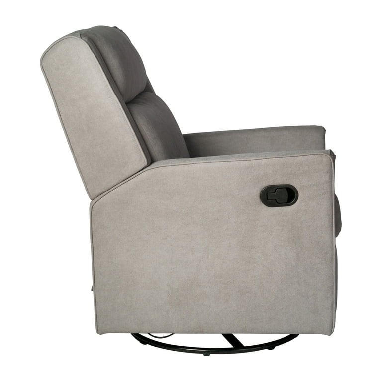 Emma Oliver Manual Glider Rocker Recliner with 360 Degree Swivel Perfect for Living Room Bedroom or Nursery in Light Gray Walmart