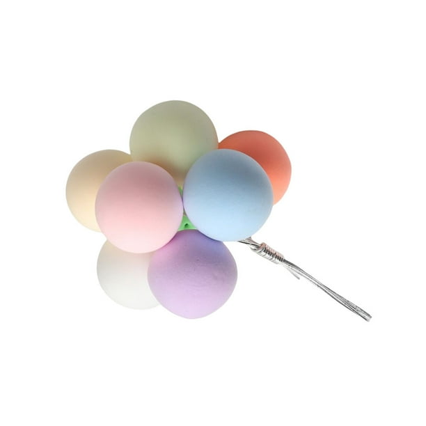 Cateissary Paquete de bolas de colores, globo de arcilla, decoración para tartas, boda, DIY, tarjeta para cupcakes, bandera, globos de Decoración del hogar Color claro macarrón