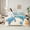 Bisque Blue, variant on Manfei Cute Sea Turtle Bed in a Bag Twin size, Ocean Animal Bed Set, Turquoise Coral Reversible Bedding Twin Size, Lightweight Bedroom Decoration, 7pcs