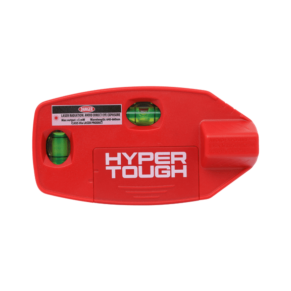 Hyper Tough 10-Foot Multi-Surface Laser Level Tool, Non-Damaging Wall Mounting, Bubble Vials for Aligning Vertical and Horizontal Line Laser