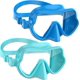 thumbnail image 1 of Full Silicone Swimming Goggles with Nose Cover,Panoramic View Antiglare Tempered Glass Snorkel Mask Anti-Fog&Leak for Swim Snorkeling Scuba Diving, 1 of 5