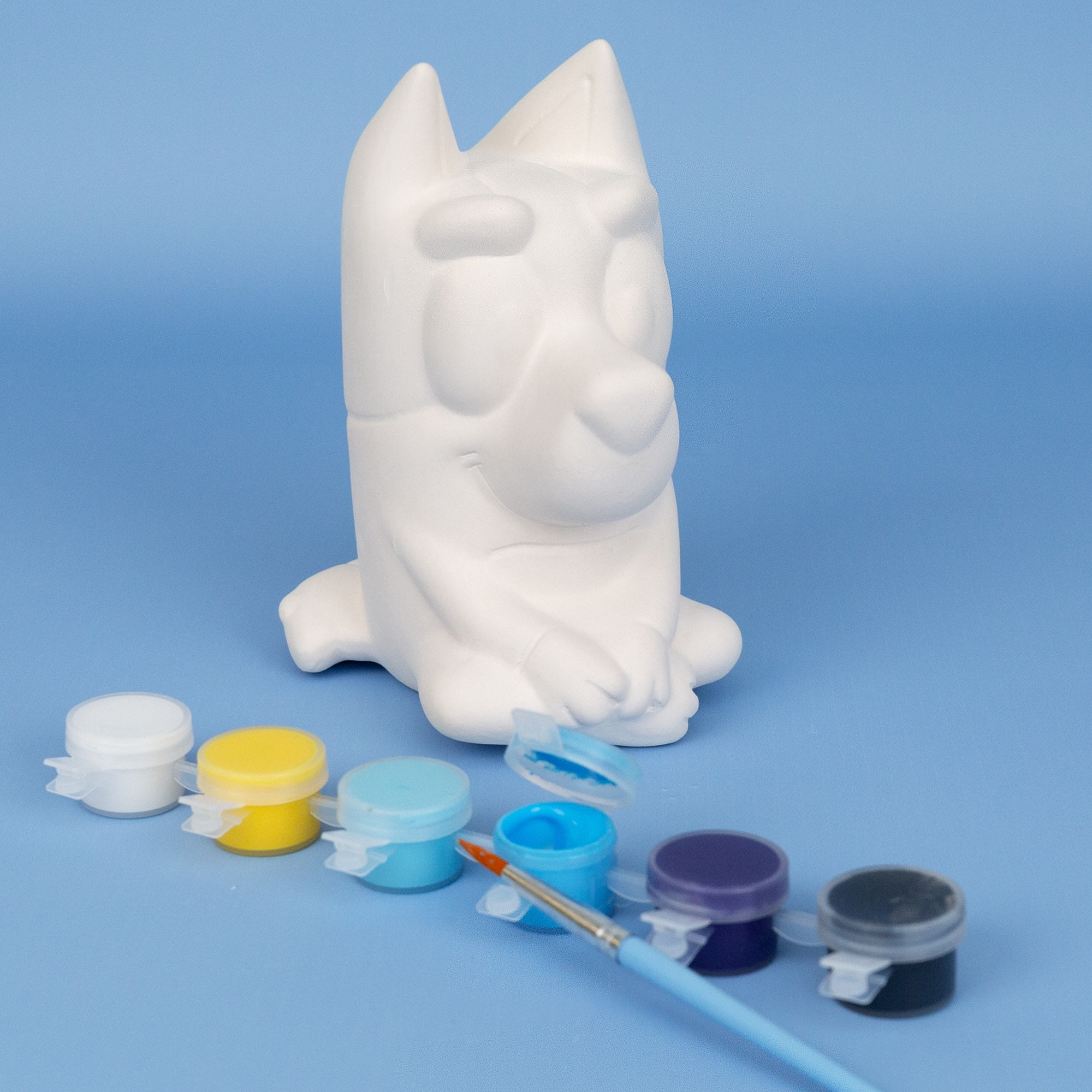 Bluey Paint Your Own Ceramic Figurine Kit with Brush and Acrylic Paints