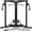 Black home gym system/140lbs Plates, variant on Fitness Cable Crossover Machine,Functional Trainer with High and Low Pulley System for Chest Fly, LAT Pulldown and Seated Cable Row Machine, Smith Machine with Cable Crossover for Home Gym