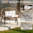 thumbnail image 4 of Grand Patio 3-Piece Outdoor Furniture Set,Wicker Bistro Set Oversized Chairs with 4.75" Thick Cushion & Coffee Table for Garden Poolside Backyard Lawn, 4 of 6