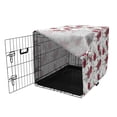 thumbnail image 3 of Floral Dog Crate Cover, Pink Gracious Poppy Pattern on Plain Background, Easy to Use Pet Kennel Cover Small Dogs Puppies Kittens, 7 Sizes, Dried Rose Army Green, by Ambesonne, 3 of 6