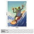 thumbnail image 4 of JEUXUS Frog Blanket Cool Frogs Surfing on Ice Waves Cute Anime Flannel Throw Blankets Soft Cozy Couch Bed Living Room Travel Picnic Christmas Valentine's Decor Gifts for Kids Adults, 4 of 6