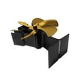 thumbnail image 2 of Fireplace Fan Blower with Overheating Protection Wood Burner Stove Heat Powered Fan for Home Hotel, Gold, 2 of 9