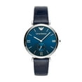 thumbnail image 1 of Emporio Armani Men's Gianni T-Bar AR11300 Blue Leather Quartz Dress Watch, 1 of 4