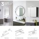 thumbnail image 3 of Luz para espejo de baño Oso de Fresa 6000k 30cm 6W 230v 650LM IP44, 3 of 5
