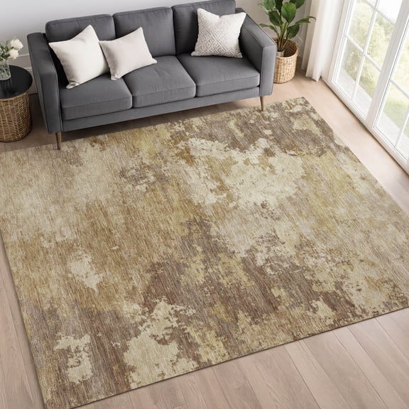 Addison Rugs Mayfield Premium Machine Washable Traditional Global Wheat Rectangle Rug, 10' x 14'