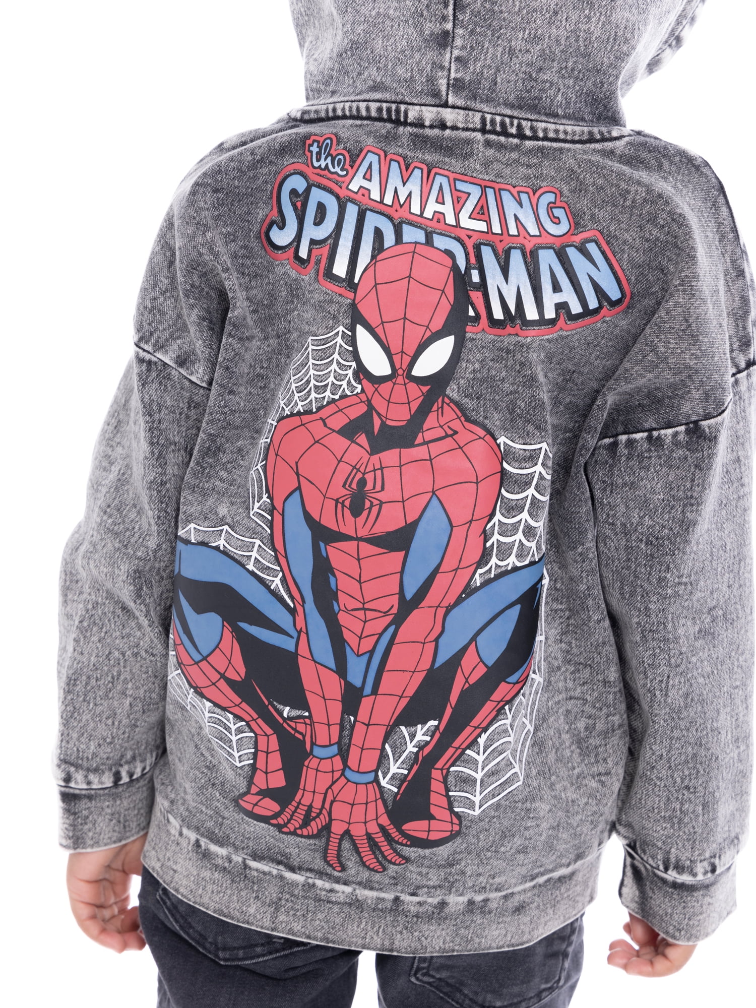 Spider-Man Toddler Boys Mineral Washed Graphic Hoodie, Sizes 12M-5T