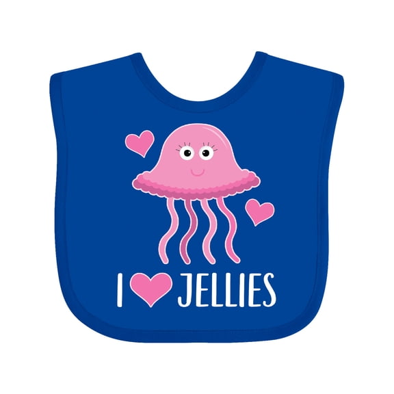 Inktastic Jellyfish Pink Ocean Creature Girls Baby Bib