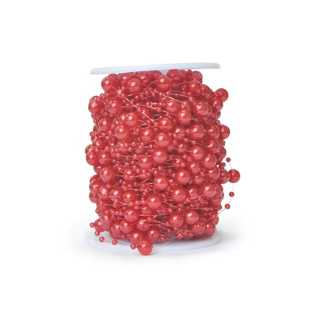 8 3mm ABS Imitation Pearl Bead Chain String Round 8+3mm Imitation DIY Needlework Jewelry Accessories Handmade Centerpiece Bouquet Red