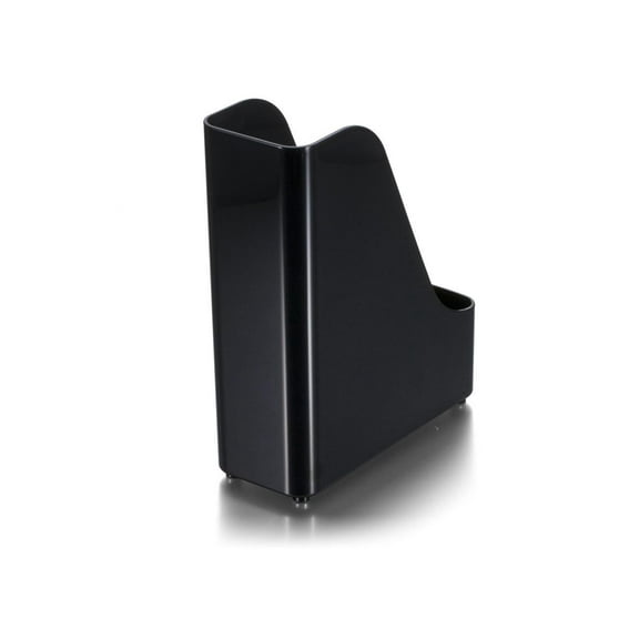 Officemate Open Top Magazine File - Black - Plastic - 1 Each