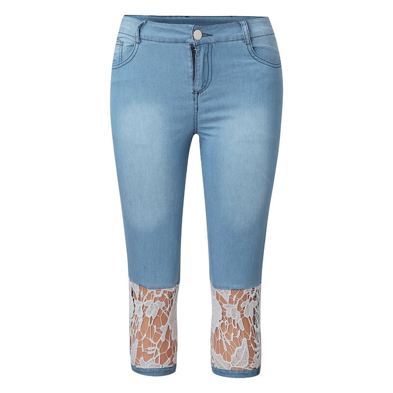 Summer Skinny Denim Capris Women Fashion Mid Waist Casual Ripped Hole  Calf-length Denim Pant Ladies Pencil Jeans Mujer 2022 - Jeans - AliExpress