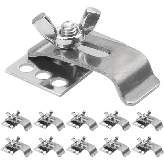 10Pcs 304 Stainless Steel Heavy Duty Sink Clips Kit, Kitchen Bathroom Epoxy Undermount Sinks Installation Repair Hardware Clips Fastener Support
