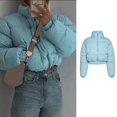 thumbnail image 2 of Yokua Women's Winter Lightweight Down Coat Long Sleeve Full Zip Short Puffer Jackets, 2 of 16