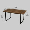 thumbnail image 5 of Modern Dining Table Set for 4, 5-Piece Kitchen Table Set, 59 Inch Rectangular Wood Dining Table with 4 Suede Chairs Suitable for Kitchen, Dining Room, 5 of 9