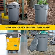 Rubbermaid Commercial Products Rubbermaid Commercial Round Brute Container Plastic 32 gal Dark Green 2632DGR — Home & Garage Storage, Stackable Design