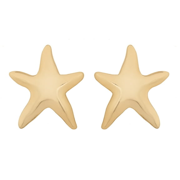 Time and Tru Women's Gold Tone Starfish Stud Earrings