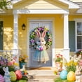 thumbnail image 4 of Festive Easter Door Cover 35x72 Inch – Vibrant Bunny & Egg Pattern Curtain for Front Door & Wall Decor – Reusable Polyester Party Backdrop,D, 4 of 6
