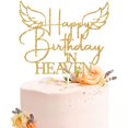 thumbnail image 1 of Goilpanitdia, adorno para tartas, ángel, feliz cumpleaños en el cielo, 1 of 7