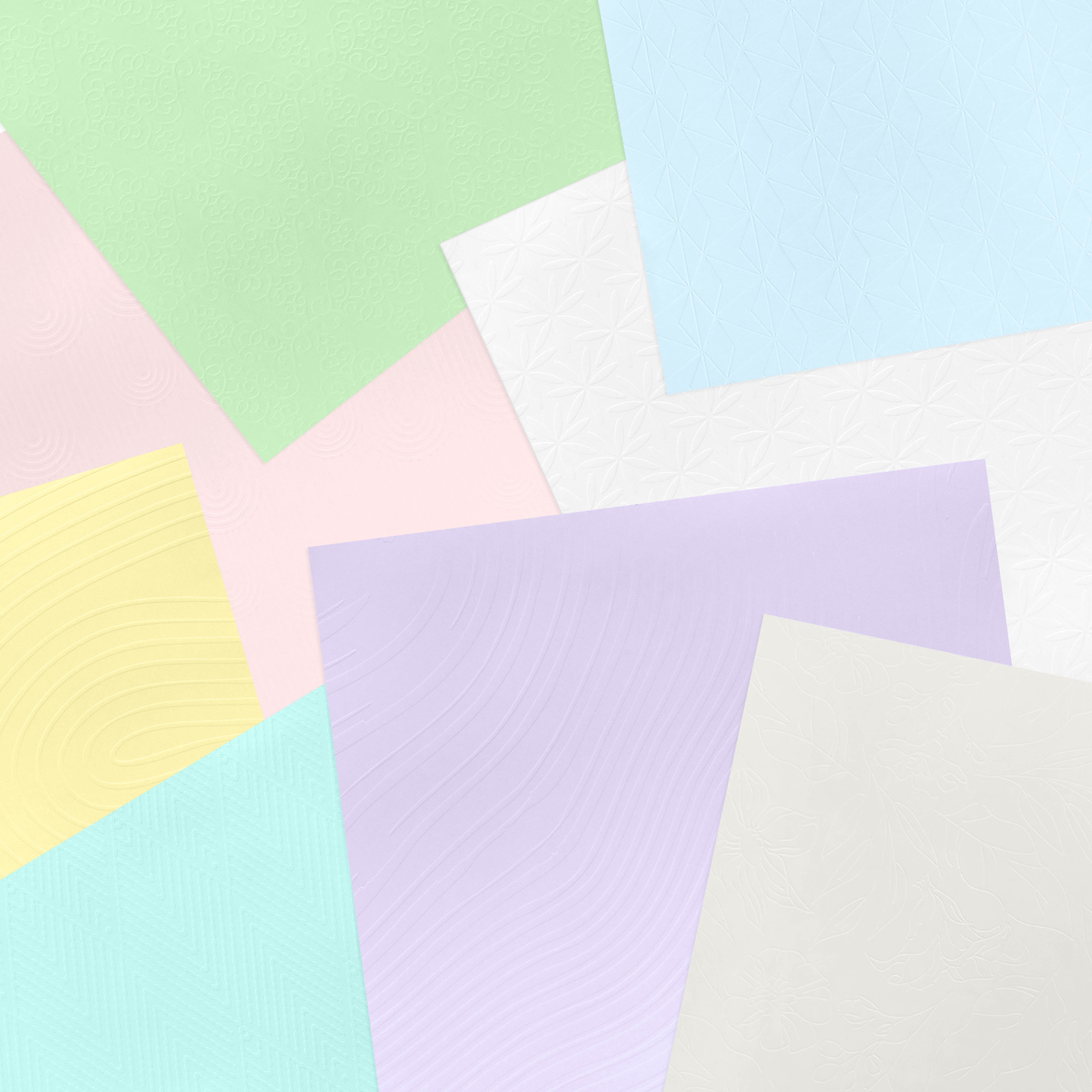 Recollections Embossed Paper Pad, Textured Wallpaper-Style Scrapbook Cardstock, Assorted Colors, 12" x 12", 6-Pack (348 Total Sheets)