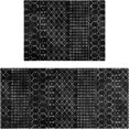 thumbnail image 1 of Dosaele Boho Kitchen  Set of 2 Modern Farmhouse Kitchen Rugs and Mats Non Skid Washable Moroccan Boho Runner Rugs with Rubber Backing for Kitchen Decor and Accessories (Black 17”x47”+17”x, 1 of 6