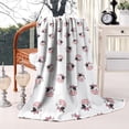 thumbnail image 2 of White Cow Bow Pattern Blanket,Comfortable Soft Flannel Throw Blanket,All Season,Warm Lightweight Blankets for Sofa Bed Couch Living Room Chair,40"x50", 2 of 4
