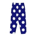 thumbnail image 5 of Goofa Navy And White Polka Dot Printed Soft Pajama Pants for Women, Wide Leg Comfy Casual Lounge Yoga Pants-, 5 of 9