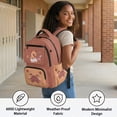 thumbnail image 3 of FKELYI Brown Cartoon Capybara Print 17 Inch School Backpack for Kids Backpacks with Multi-Pockets Casual Daypack Travel Rucksack for Hiking Traveling Camping, 3 of 7
