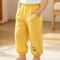 thumbnail image 4 of THJRPQJFD Toddler Kids Fleece Joggers Cute Print Casual Baggy Wide Leg Sweatpants Trendy Elastic High Waist Sweat Pants Girls Boys Athletic Bottom with Pockets, 4 of 4