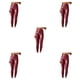 thumbnail image 3 of Leggings de cuero Sonducket para Mujeres Push Up Slim Skinny color Rojo, 3 of 3