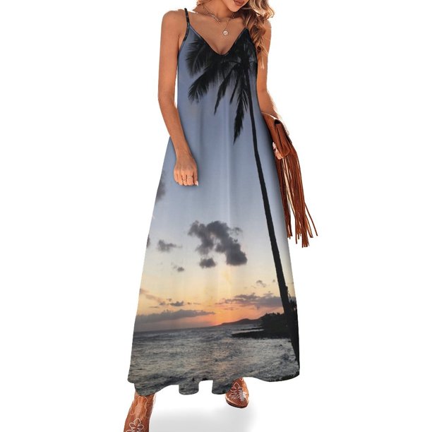 Vestido sin mangas de playa hawaiana ropa de verano para mujer 2024 Vestidos de gala Ropa estética Vestido suelto para mujer