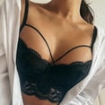 thumbnail image 5 of Conjunto de lencería sexy de encaje francés ultrafino: sujetador push-up con aberturas, sujetador clásico con estampado floral y bragas de talle alto para mujer., 5 of 5