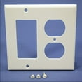 thumbnail image 2 of Leviton Plaque Murale Combinée, 1 Decora & 1 Réceptacle Duplex, Blanc, 2 of 2