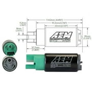 AEM 50-1220 High Flow In-Tank Fuel Pump 340LPH - 65mm with Inline Inlet