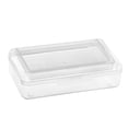 thumbnail image 4 of Yhmxh Double Layer Pencil Box, Plastic Hard Pen Case with Snap Lid, Large Capacity Clear Crayon Storage Box, Stackable Painting Brush Organizer for Stationery Marker Office Supplies, 4 of 7