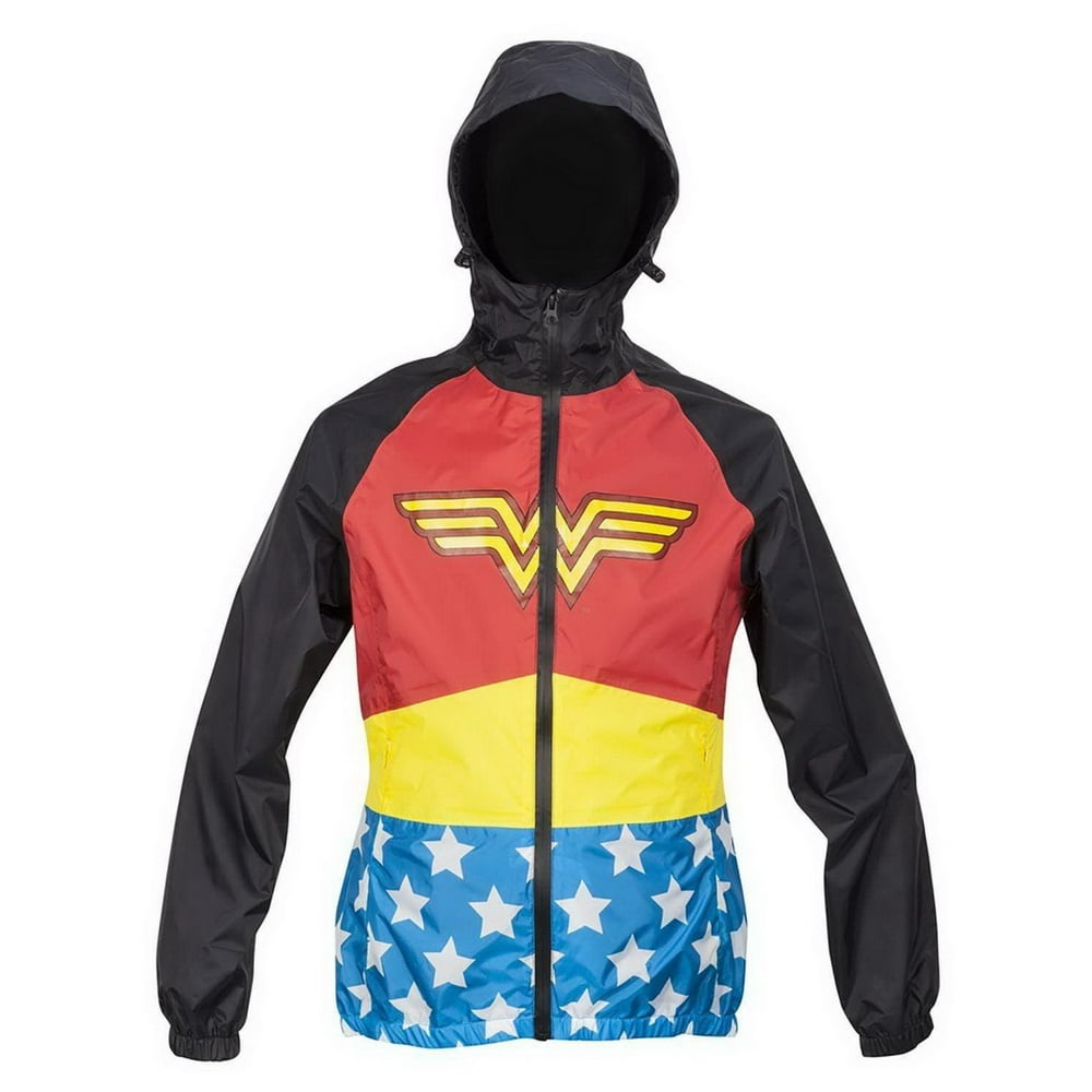 Robe Factory DC Comics Wonder Woman Zip Raincoat Hooded Jacket