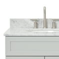 thumbnail image 4 of Ariel Hamlet 31 In. Oval Sink Vanity With 0.75 In. Carrara White Countertop In Grey, 4 of 10
