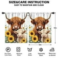 thumbnail image 2 of Blackout Kids Curtains,Highland Cow and Sunflower Childrens Insulated Curtains Set Of 2,Bedroom Essentials,Toddler Room Decor 42x54in(106x137cm), 2 of 4