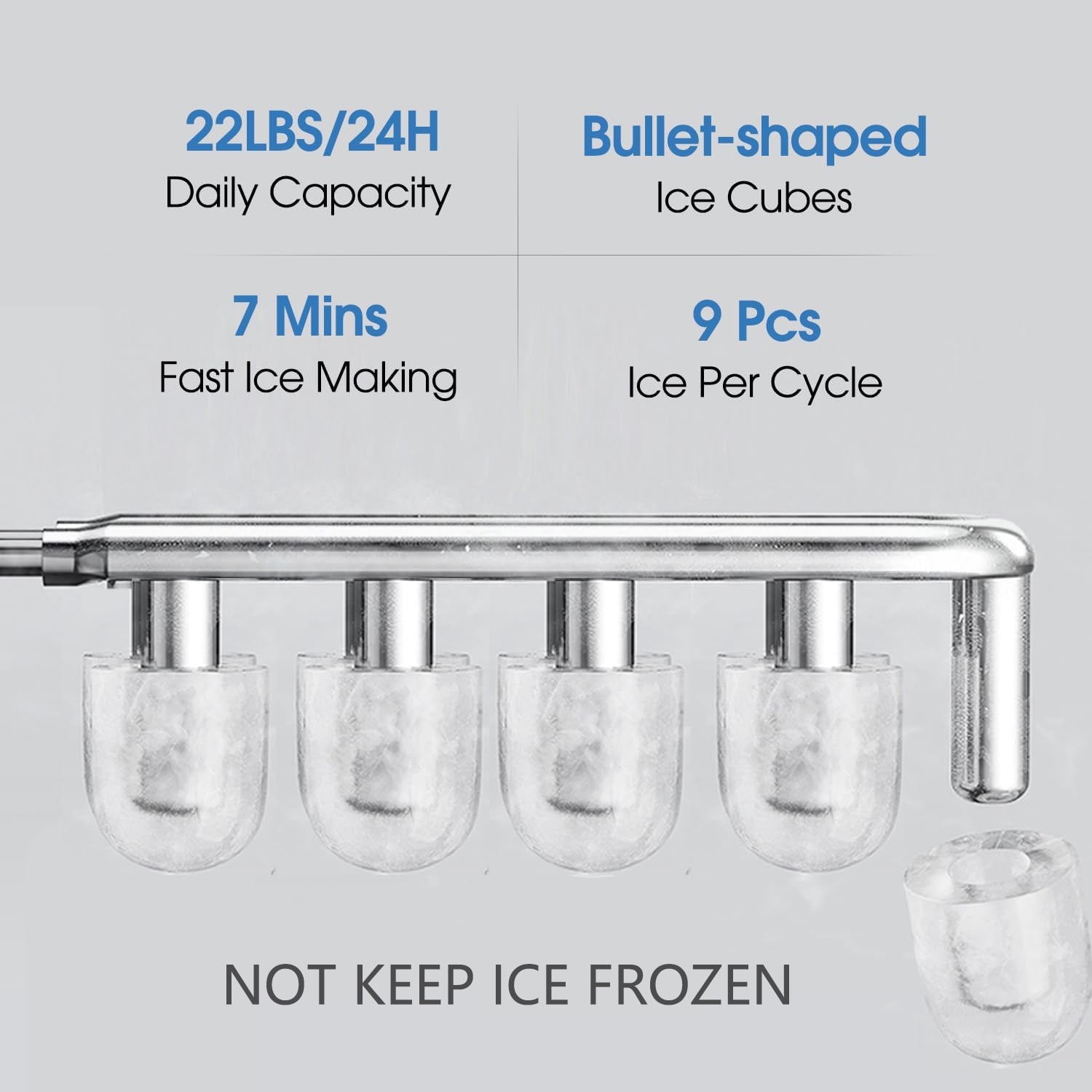 IKT Bottom Loading Water Dispenser Cooler with Maker ,for 5 Gallon Bottle with Empty Bottle Indicator 3 Temperature 22lbs Within 24hrs White