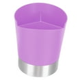 thumbnail image 5 of SEWCHICS Contemporary Purple Kitchen Bucket for Straw Spoon and Chopsticks Storage with Drain Rack, 5 of 8