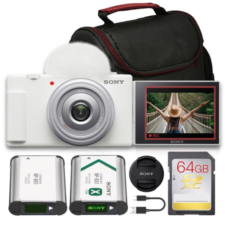 Sony ZV-1F Vlogging Camera White | 20.1MP 1" Sensor 4K Video 20mm Lens Flip Screen